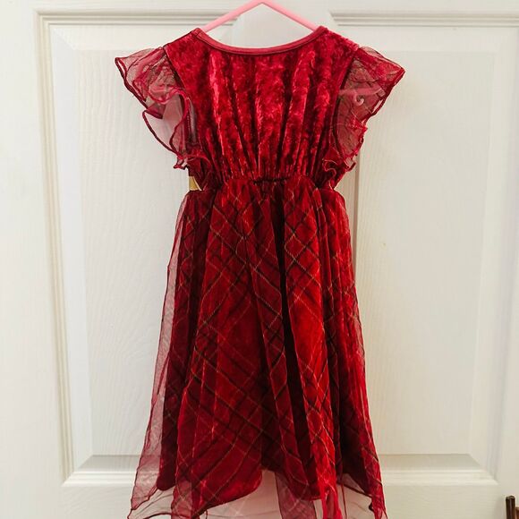 Disney Princess Crushed Velour Plaid Holiday Toddler Nightgown, Gown Sz 2 - Picture 5 of 8